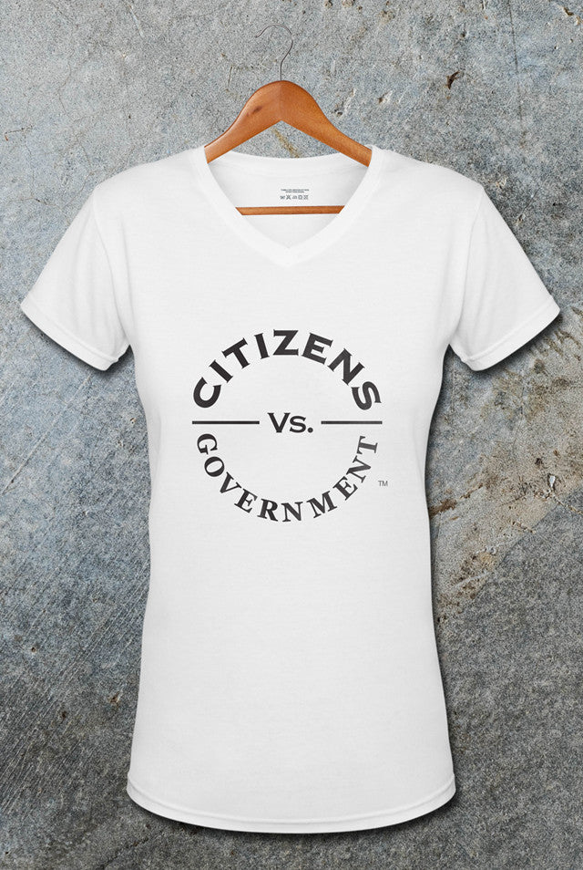 Citizens Vs. Government Female V-Neck